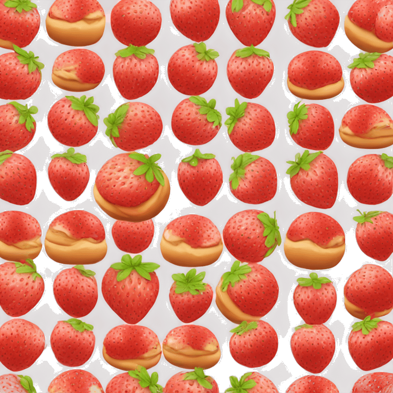 Strawberry filled buns emoji