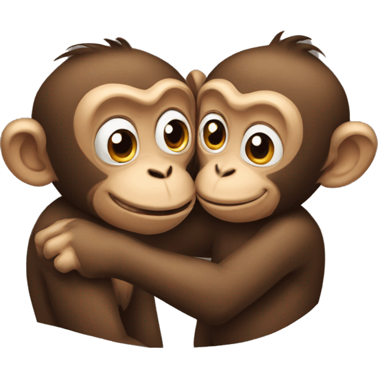 Monkey kissing emoji