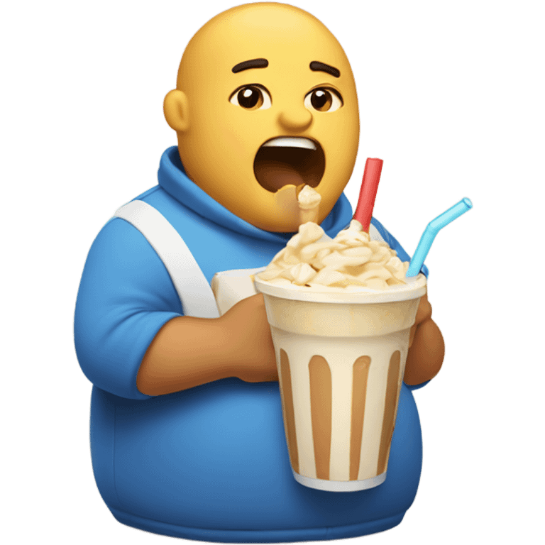 Fatty eating a shake emoji