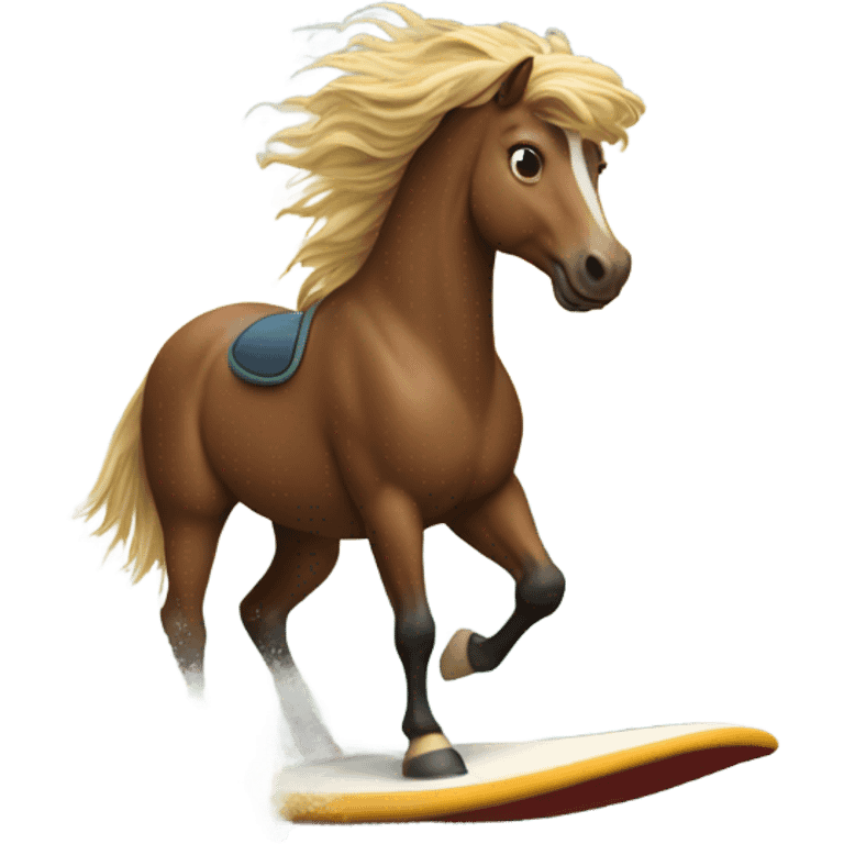 horse surfing emoji