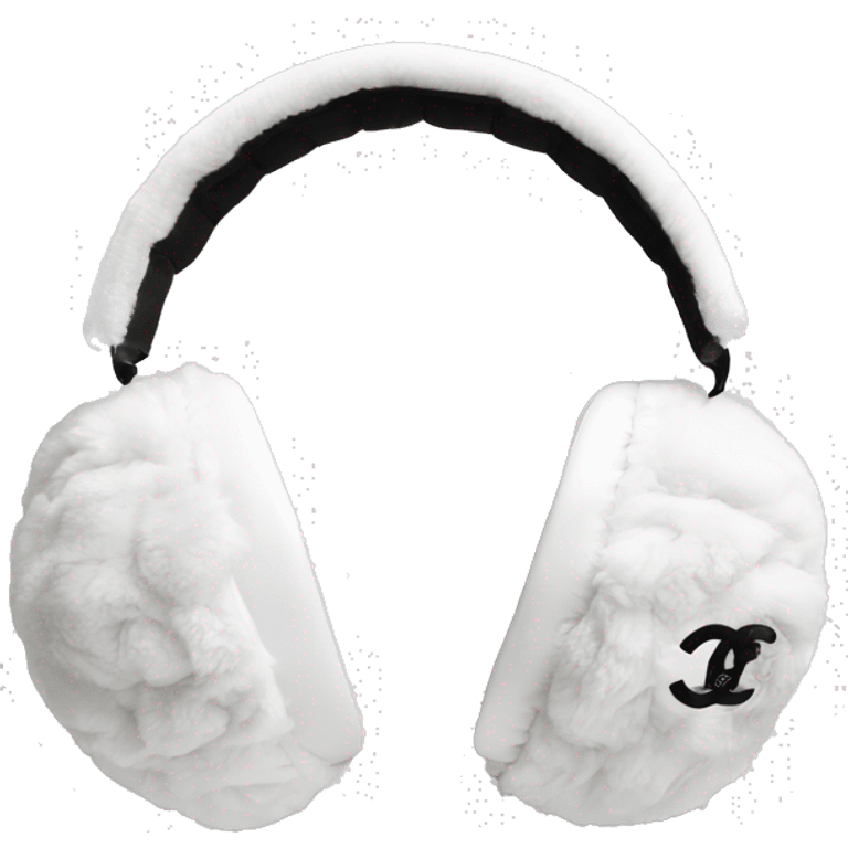 Chanel logo earmuffs white emoji