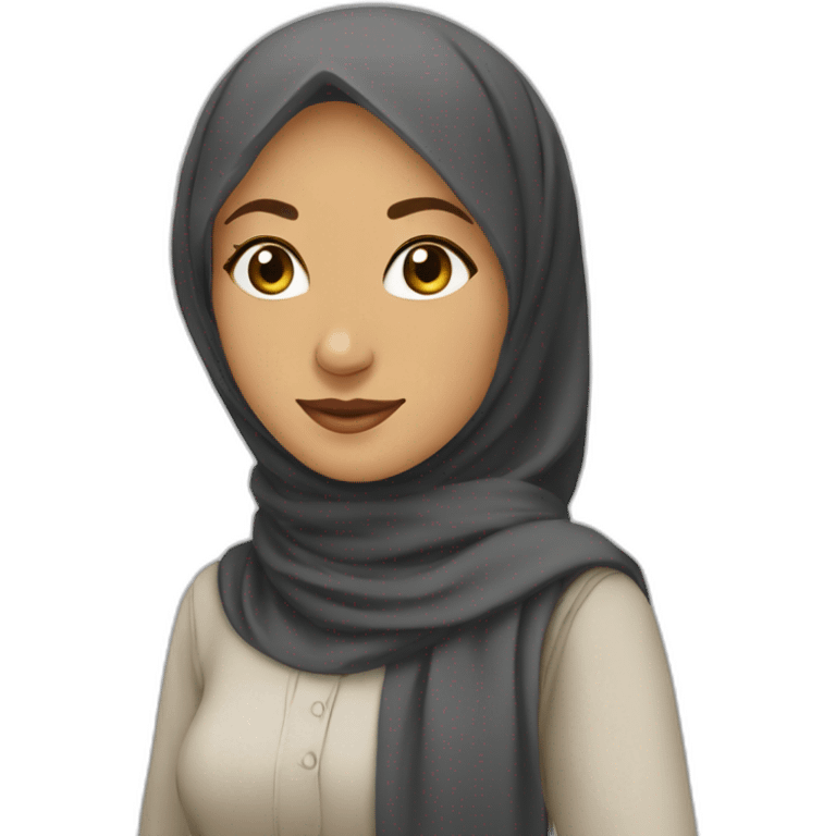 Une hijabi et qui va la mosque emoji