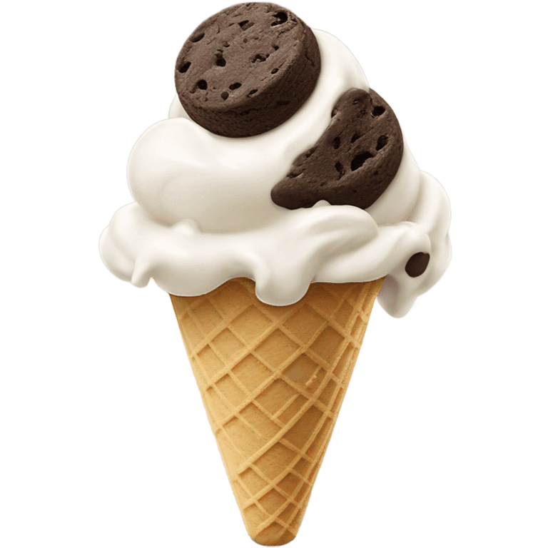 Cookies and cream ice cream  emoji