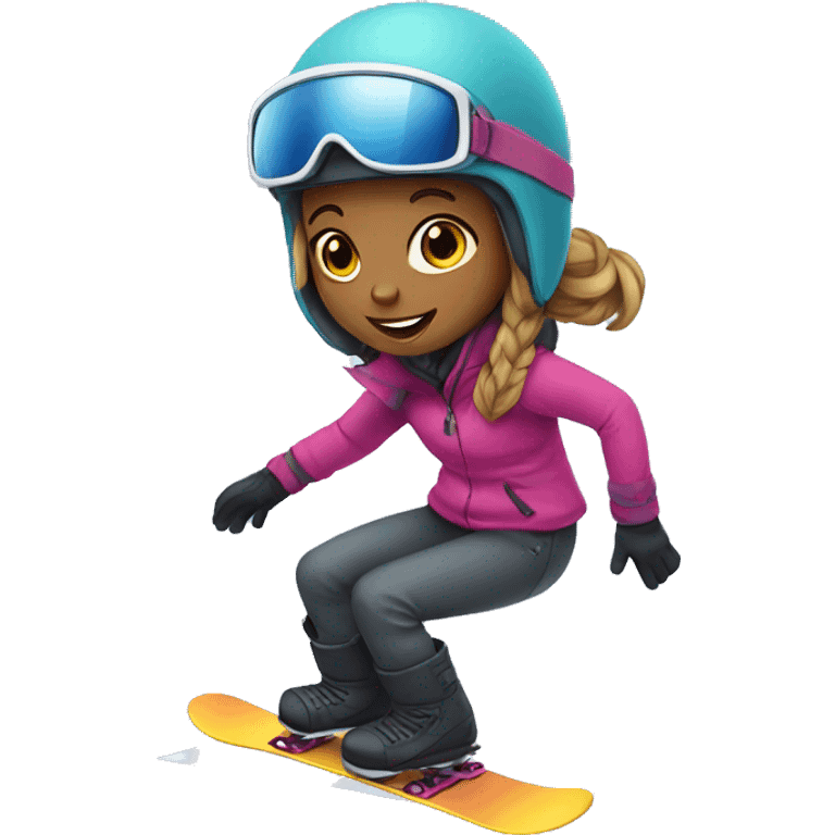 Girl on a snowboard emoji