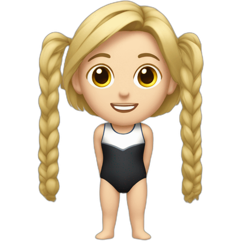 Gimnasta rítmica rubia emoji