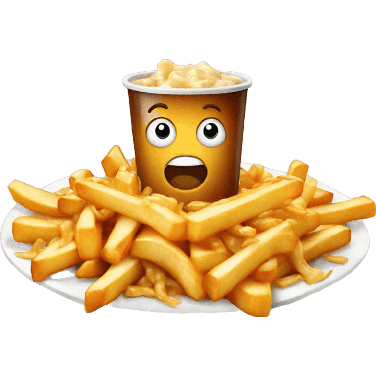 Poutine qui mange de la poutine  emoji