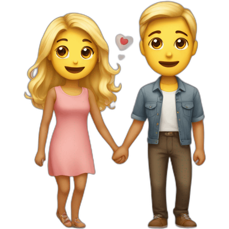 two young emojis in love emoji