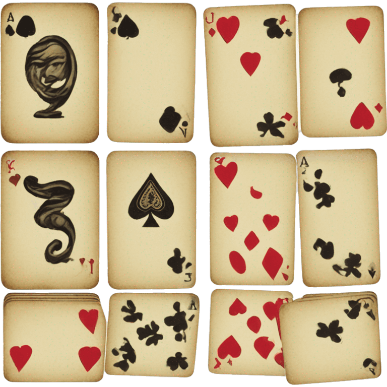 vintage deck of poker cards emoji