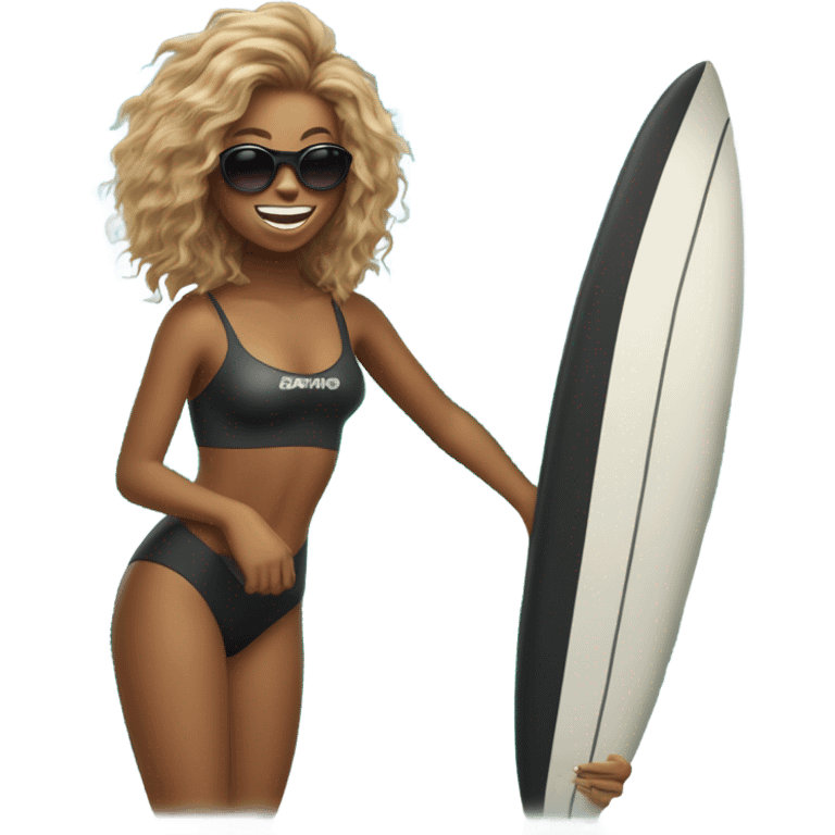 surfer gir emoji