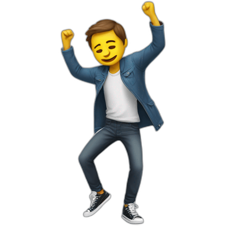 man doing a dab emoji