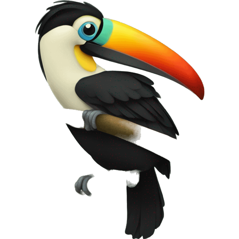 Toucan bir in a tropical jungle emoji