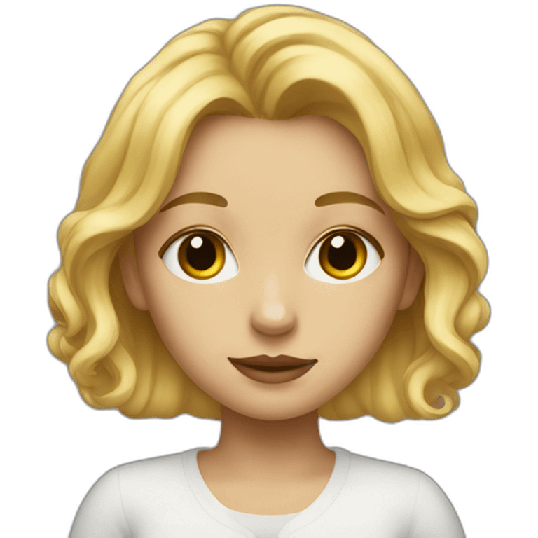 Blonde Girl painting emoji