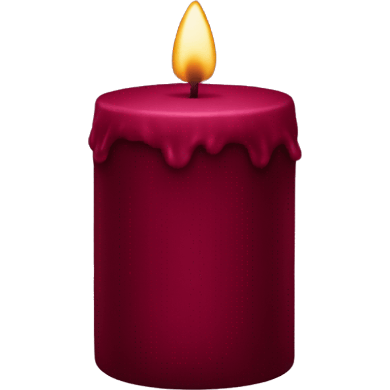 Dark red velvet candle emoji