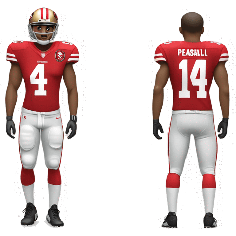 Whit man Ricky pearsall number 14 in San Francisco 49ers uniform emoji