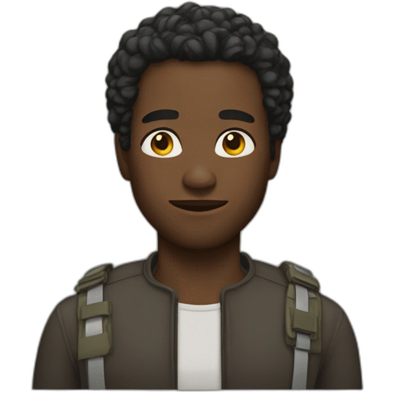 black man hero emoji