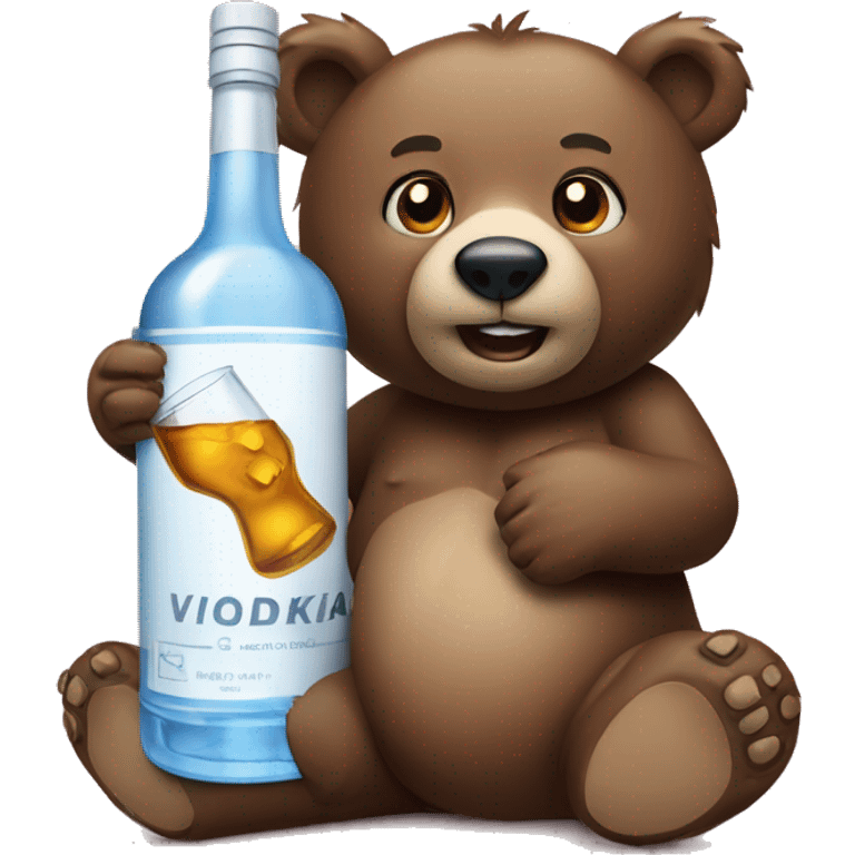 Bear with vodka emoji