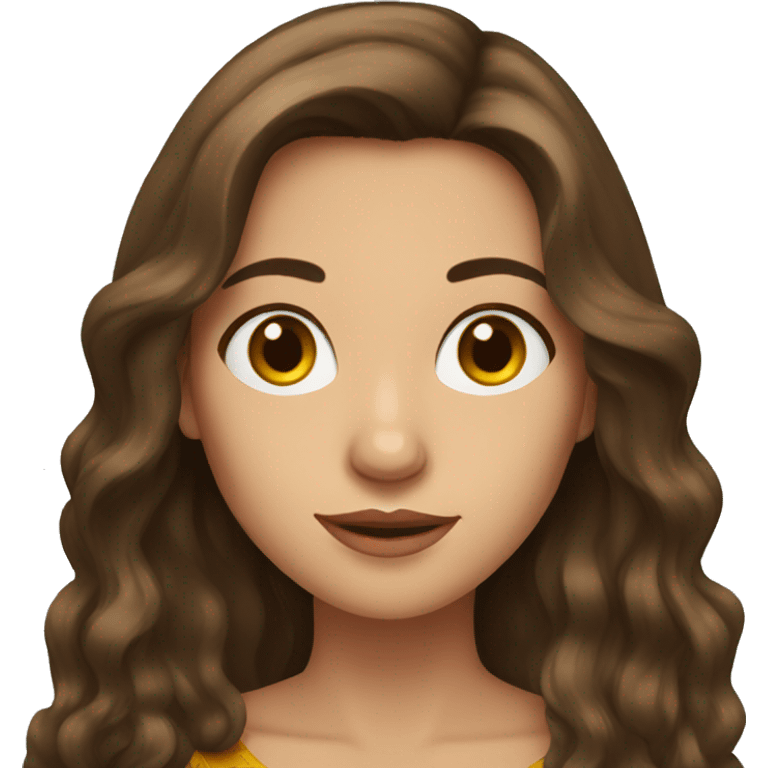 young spanish women with long brown hair emoji