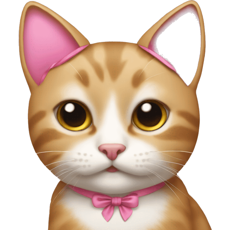 cat with pink bow  emoji