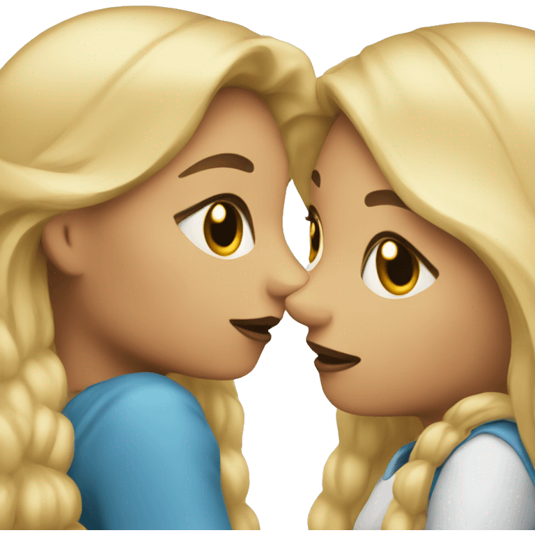 2 girls which gossiping together (one with dark hair second with blonde hair) emoji