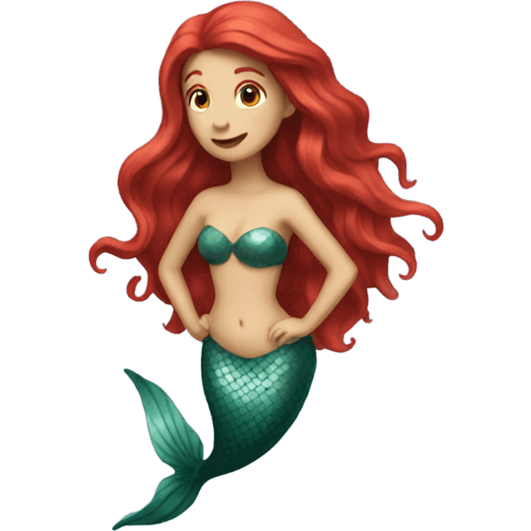 Mermaid with red hair emoji