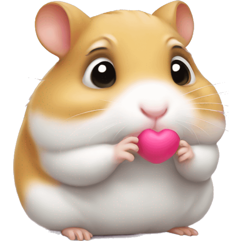 Hamster blowing kisses emoji