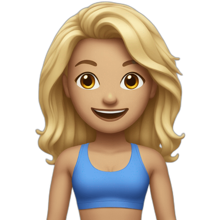 female smiling gym Memoji emoji