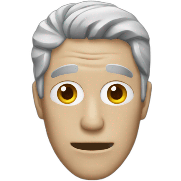 guy with skull mask with grey hair emoji