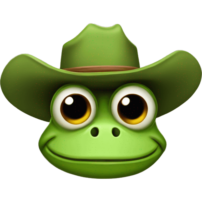 Cowboy frog emoji