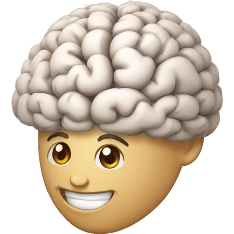 happy brain emoji