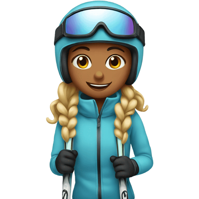 Girl skiing  emoji