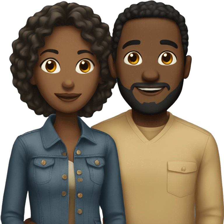 Black couple  emoji