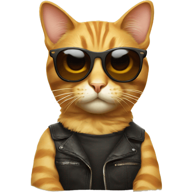 Cat with sunglasses very cool emoji