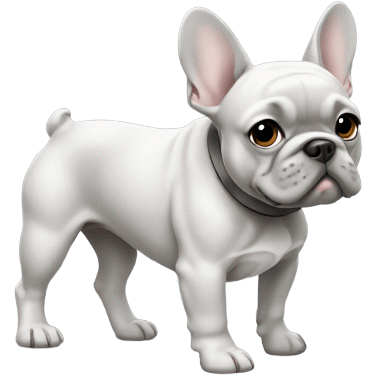 French bulldog grey color emoji