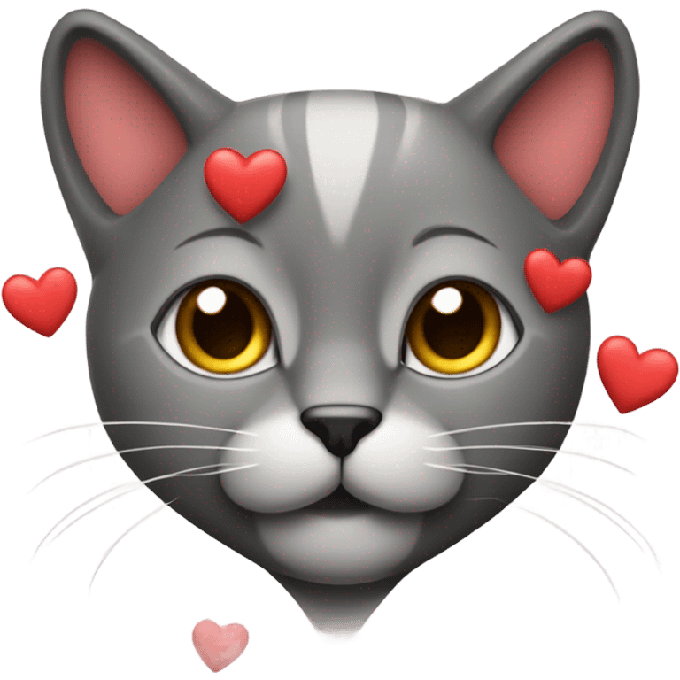 gato con corazones emoji