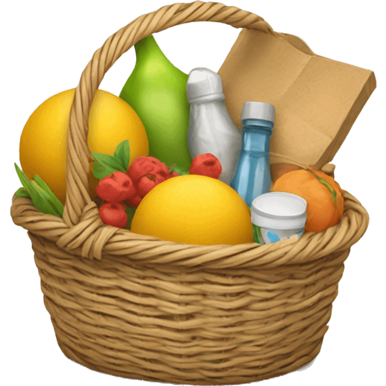 Basket with goods emoji