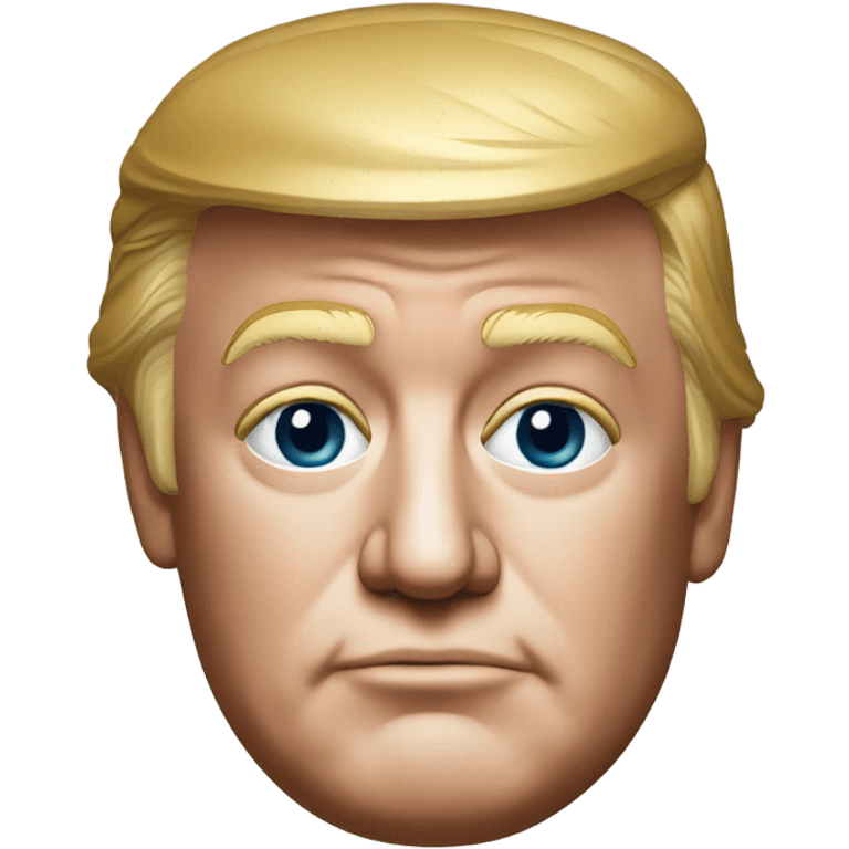 realistic face donald trump highly detailed emoji