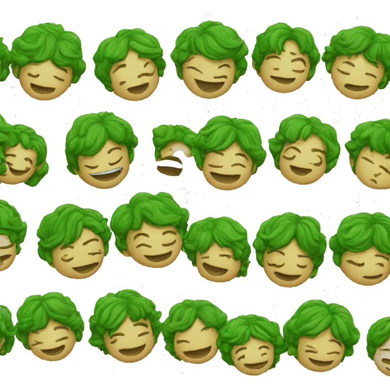 Beso verde emoji