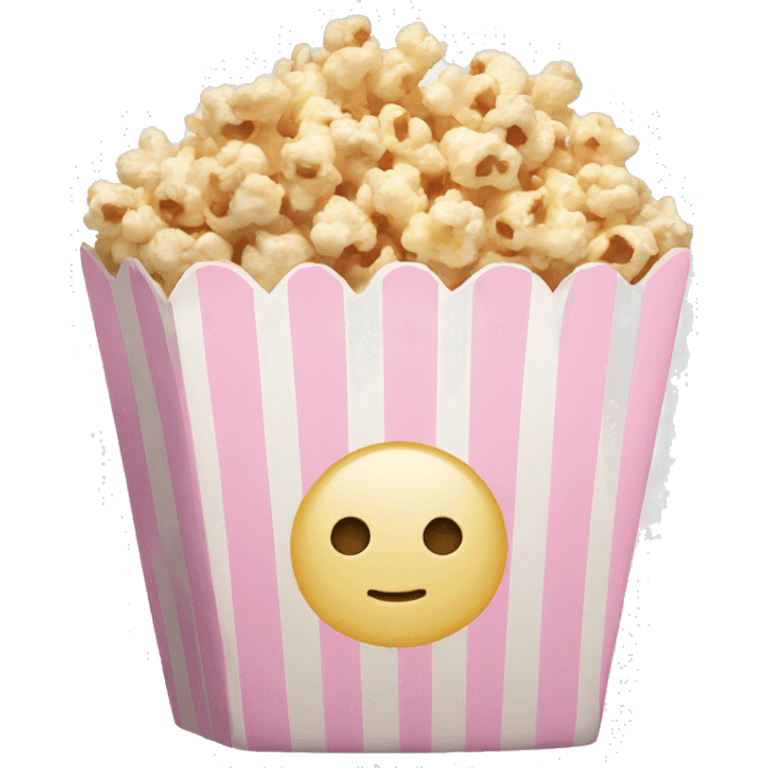 Light pink popcorn emoji