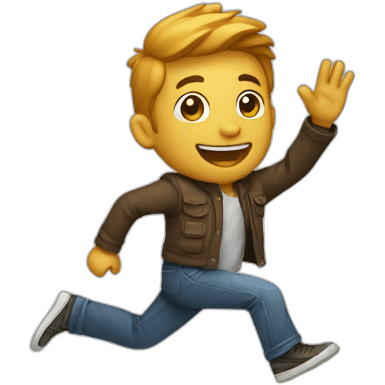 developer jumping and giving a high five emoji