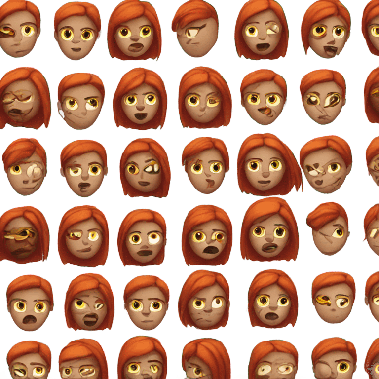 Red head girl thug emoji