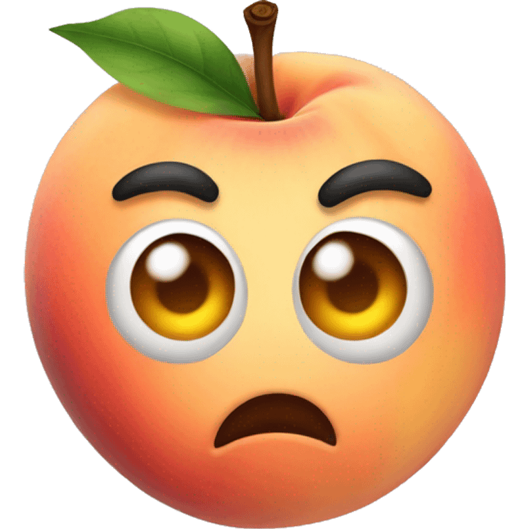 Peach with two eyes. emoji