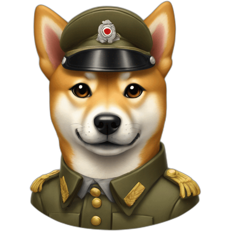 Shiba Inu in a WWII German uniform emoji