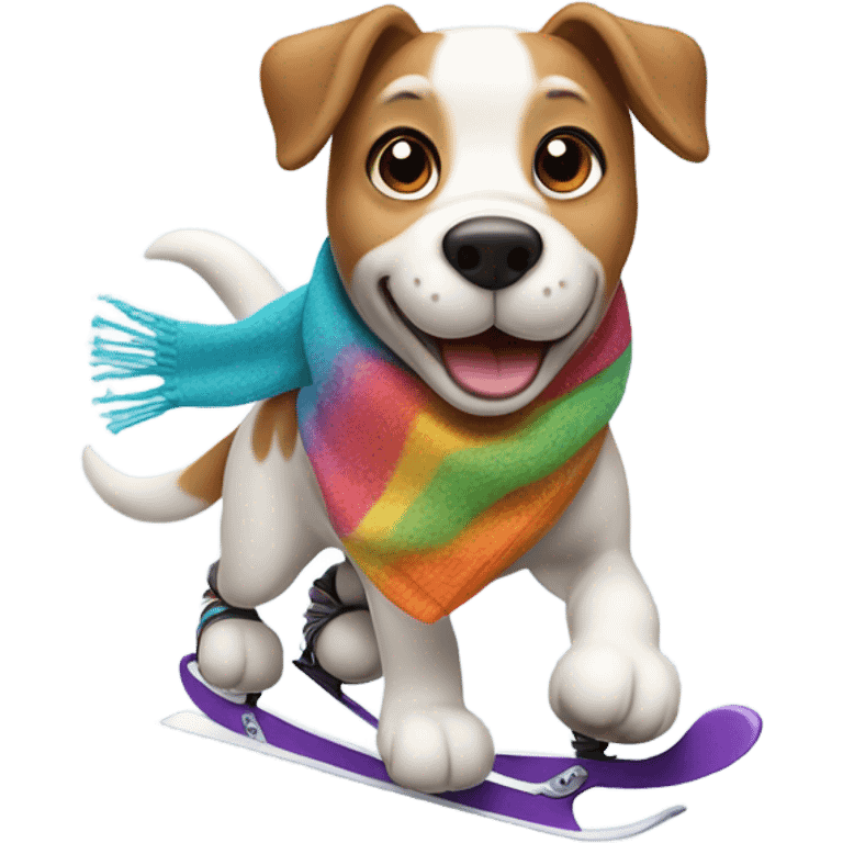 Dog ice scatting emoji