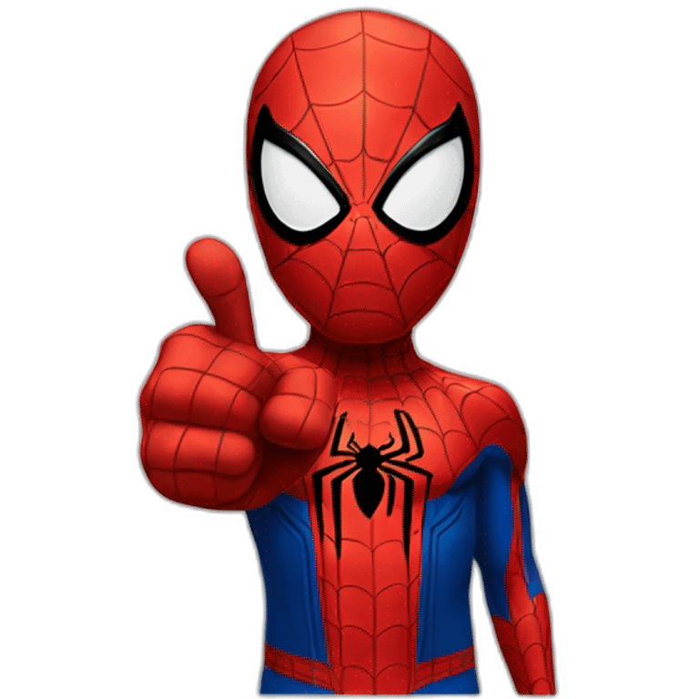 Spider man showing thumb emoji