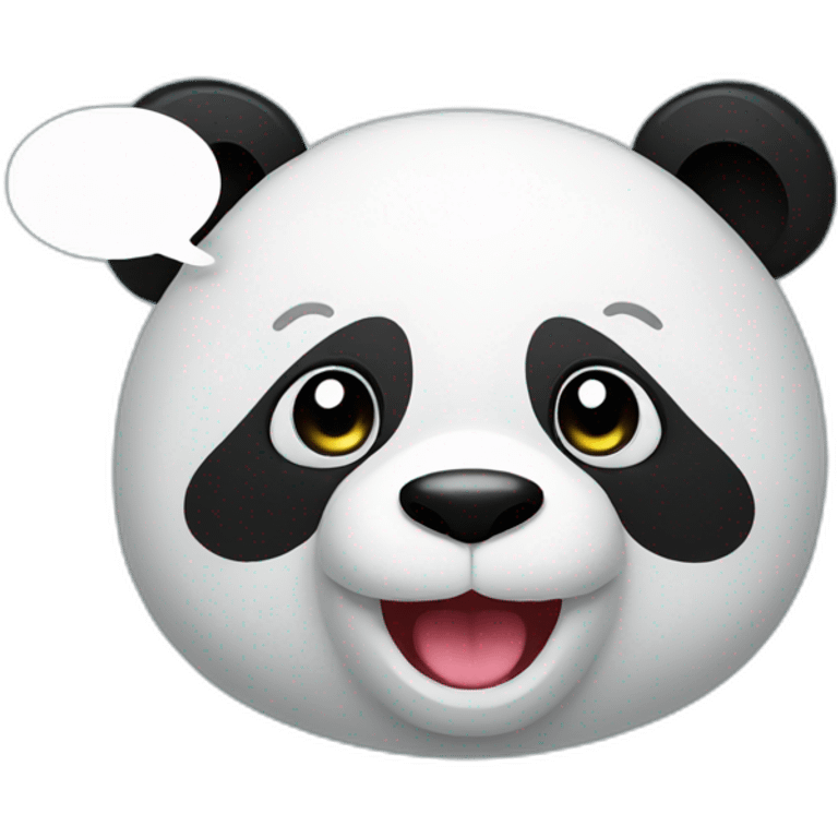 panda with speech bubble emoji