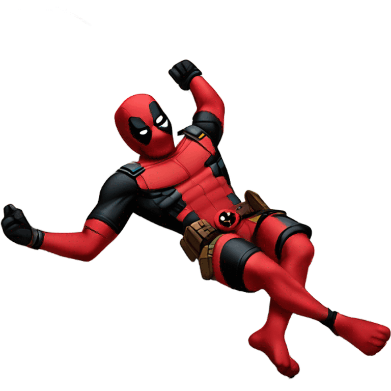 Deadpool lay down beach emoji