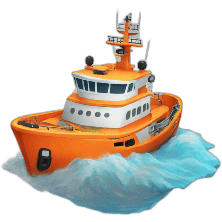 orange rescue ship emoji