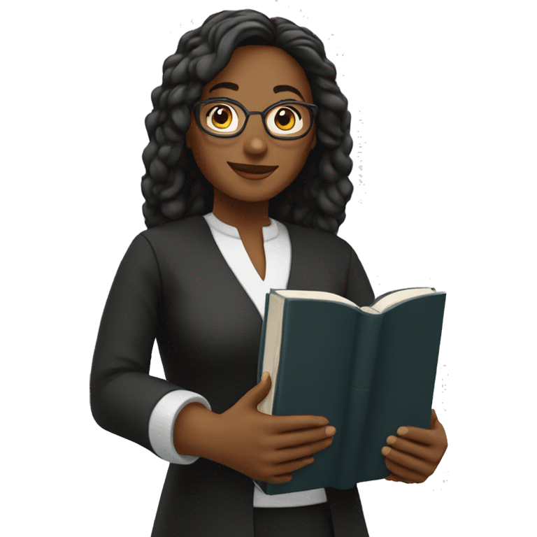 Female pastor with bible emoji