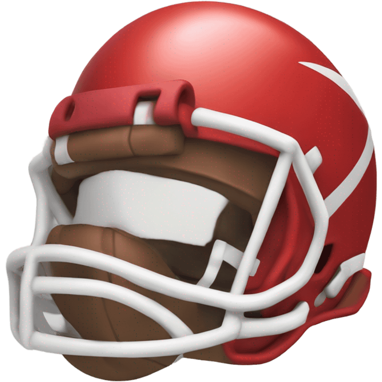 red football helmet side view emoji