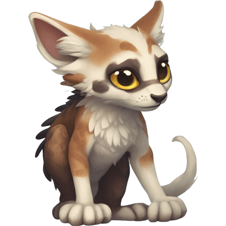  Cute Edgy Realistic Rare Fantasy Slim Vernid-Trico-Melprin-species by LiLaiRa, by Falvie, full body emoji